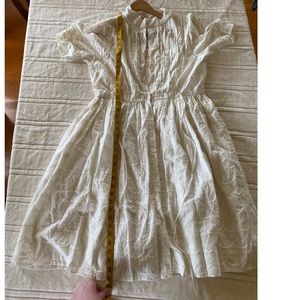 Anthropologie Carnation Lily Lily Rose Dress Cream White 12 NWT